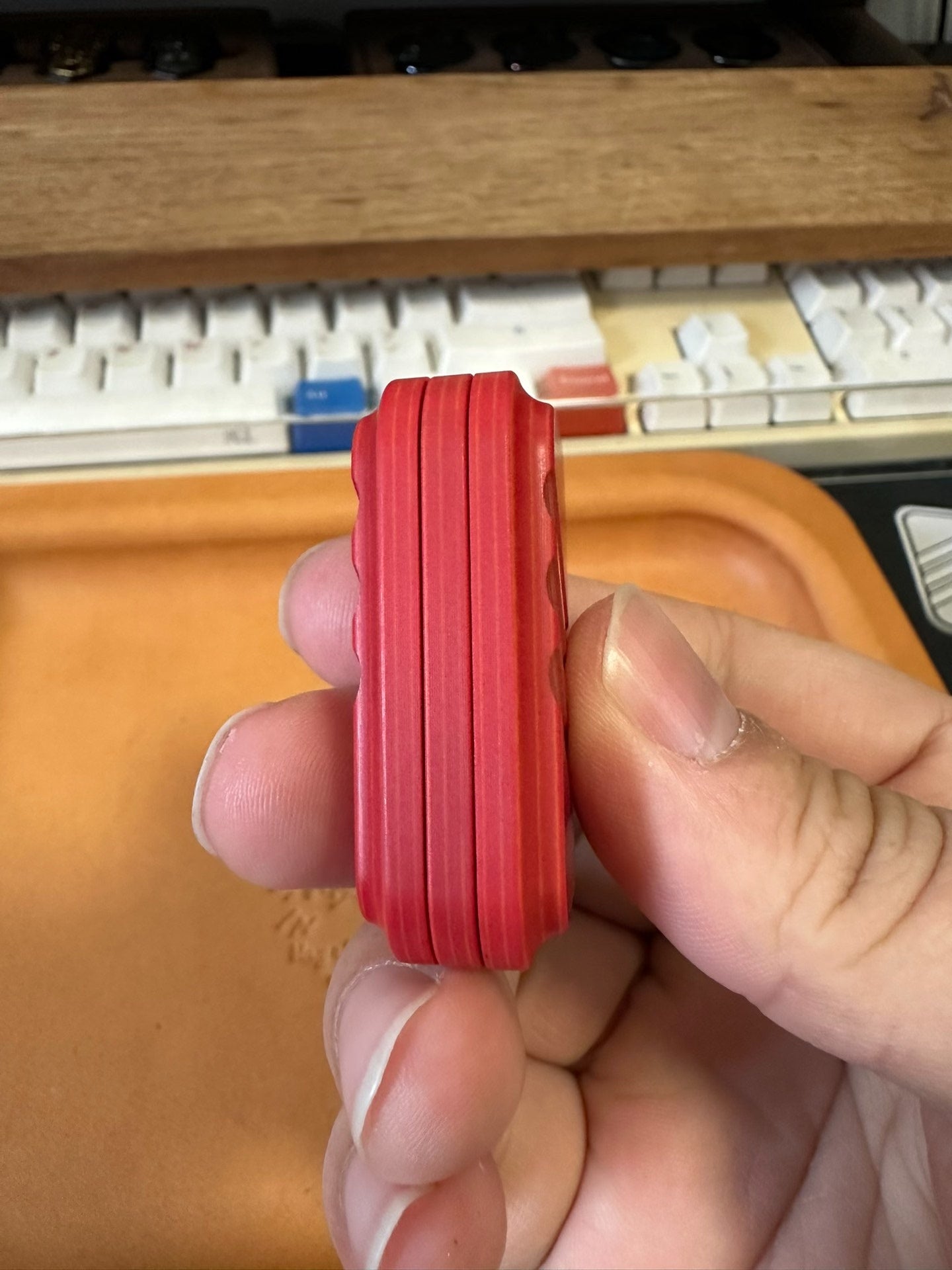 Lucky Candy Carbon Fiber Damascus Red