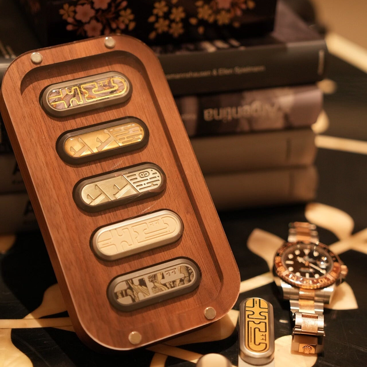 GD EDC Lucky Draw Wooden Display Case Extra Slots (Buy 1 = Total 4 Buy 2 = Total 5)