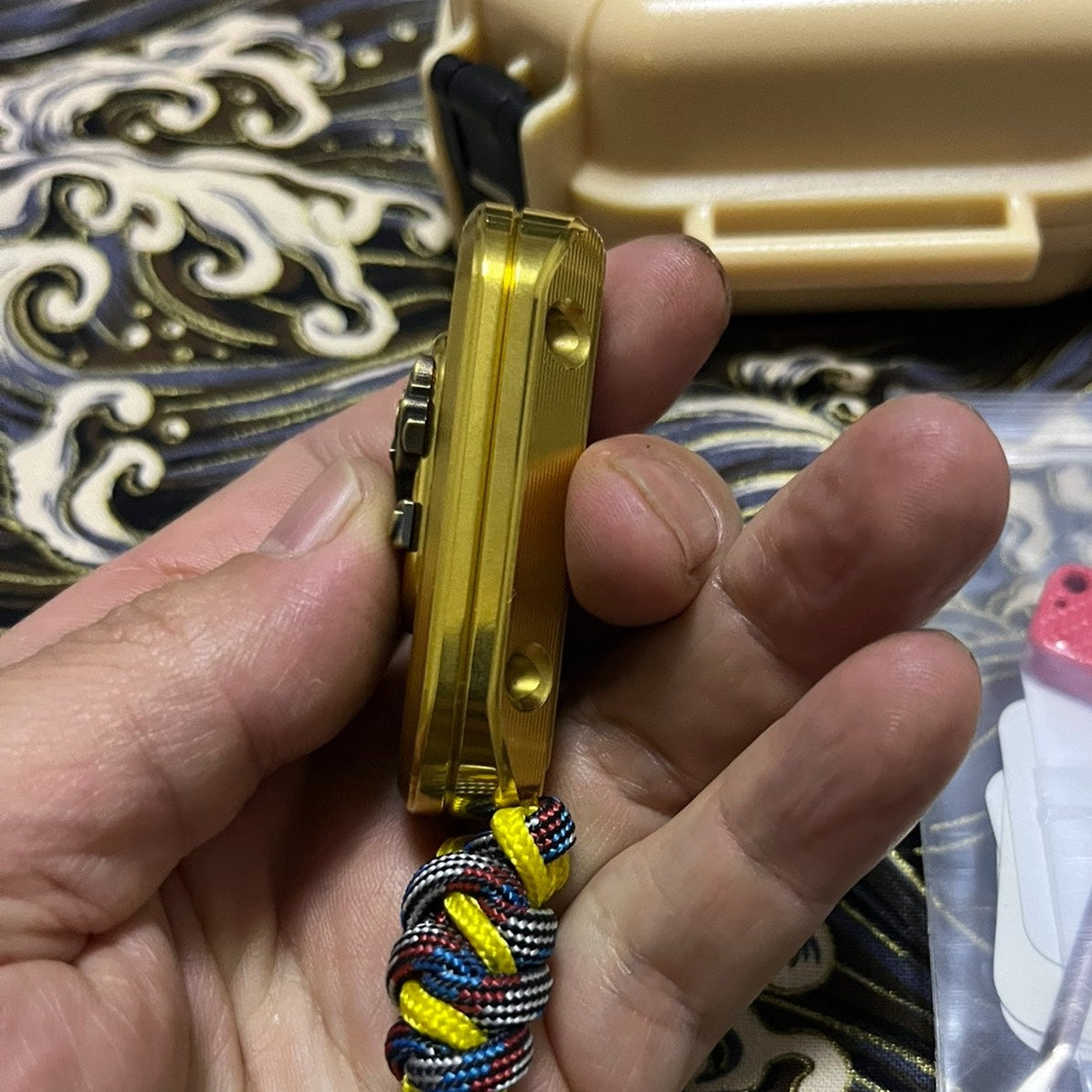 Popping The God of Fortune Stainless steel (Gold-plated)