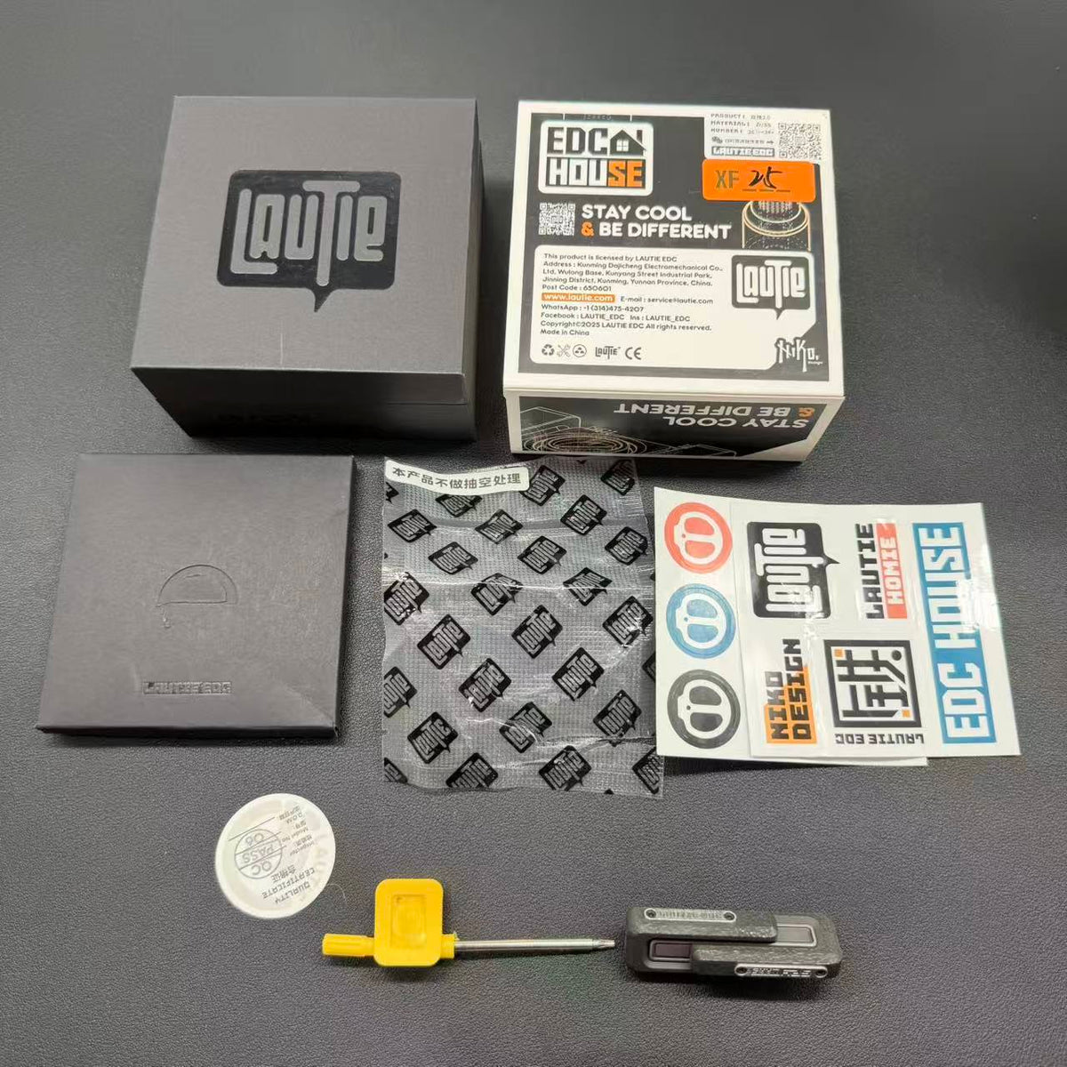 X Lock Zirconium Stone Textured Engraved