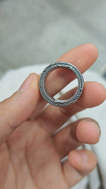 Pig Ring Damasteel Size #14