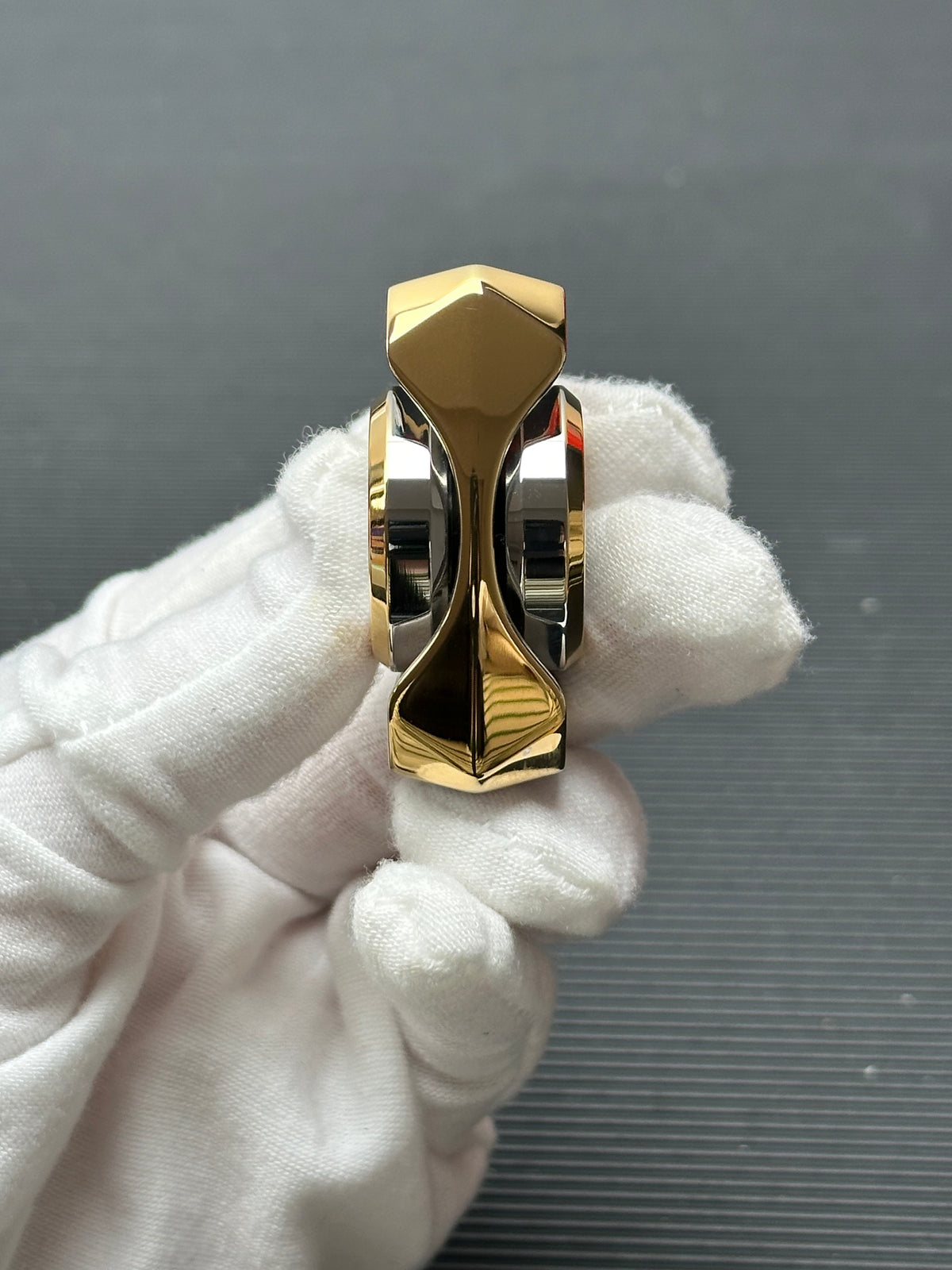 Mighty Tiger Stainless Steel Gold Plated Polished