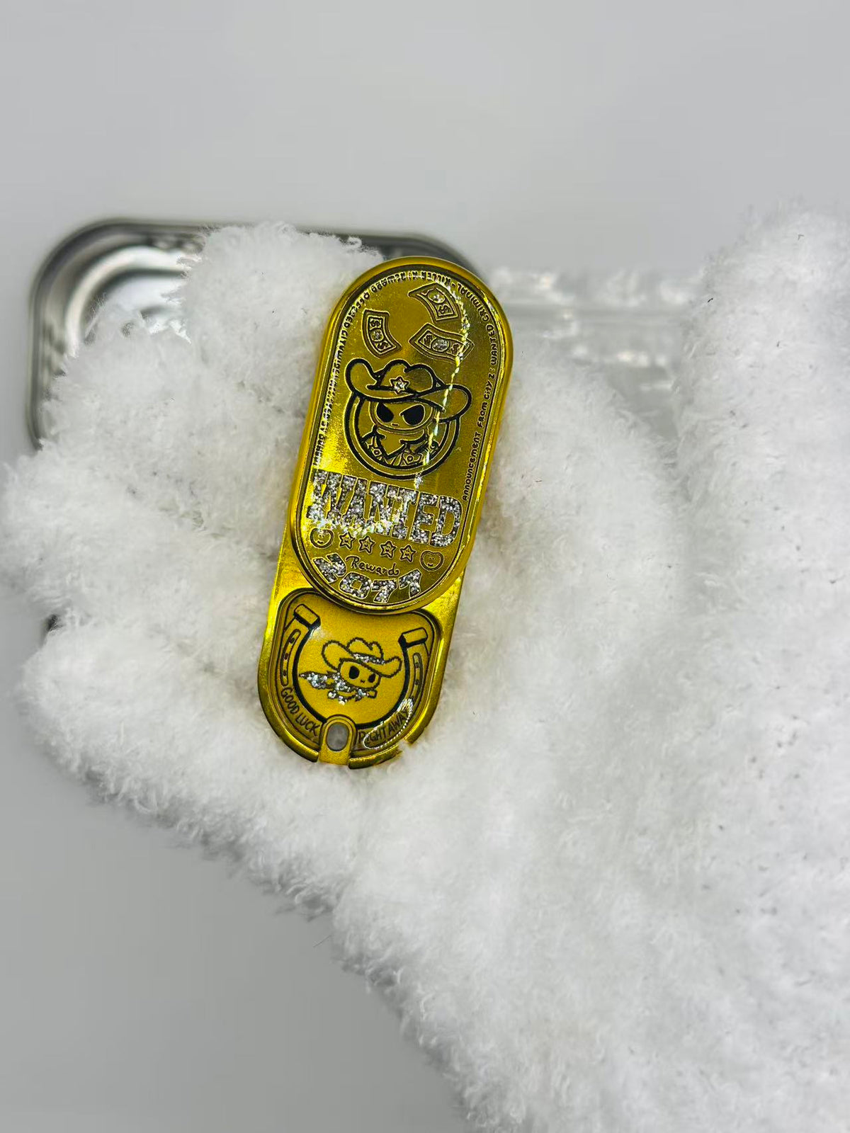 Cowboy Stainless Steel Gold Plated Resin-Sealed
