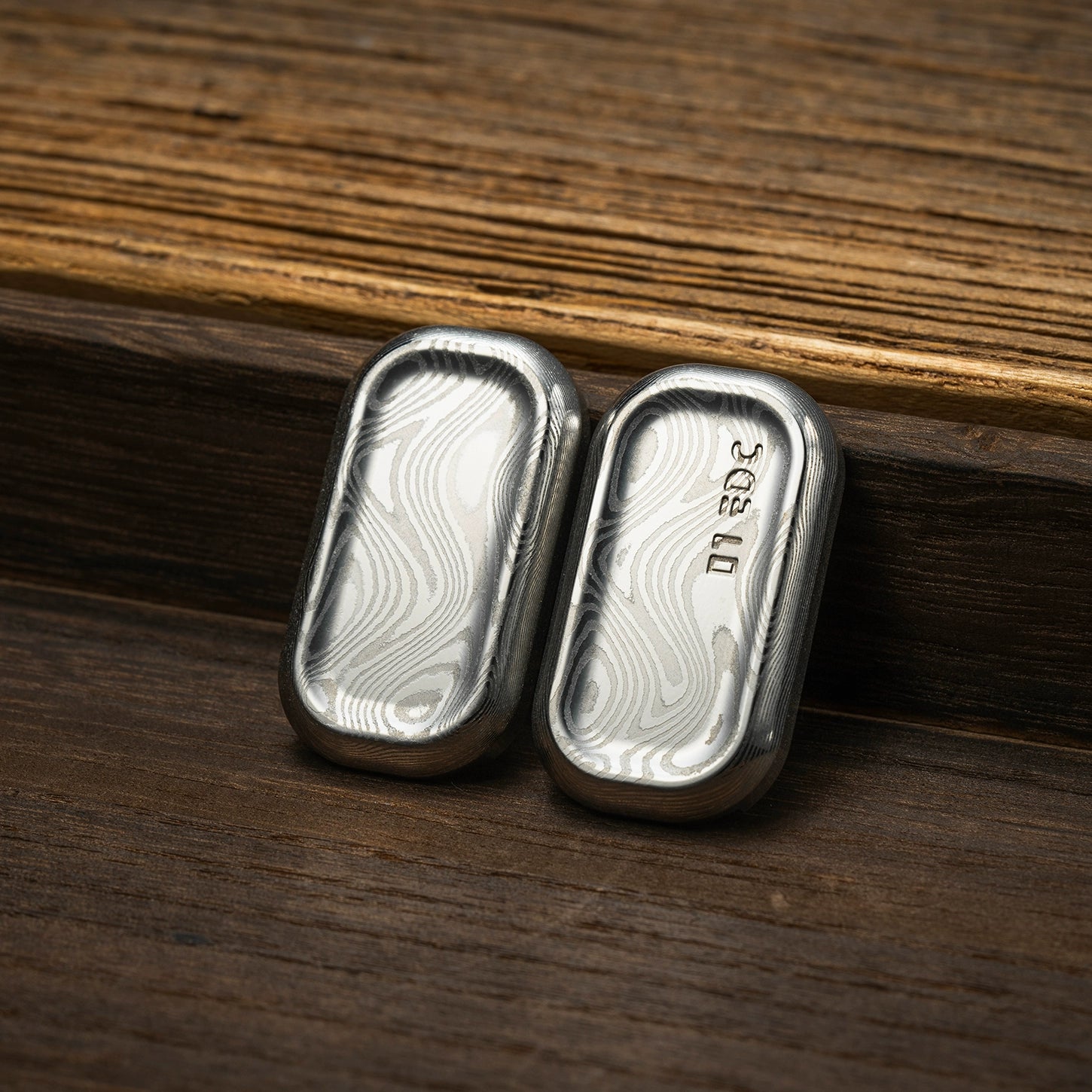 01EDC Slider Damascus “White Wave” – No.12 Shell