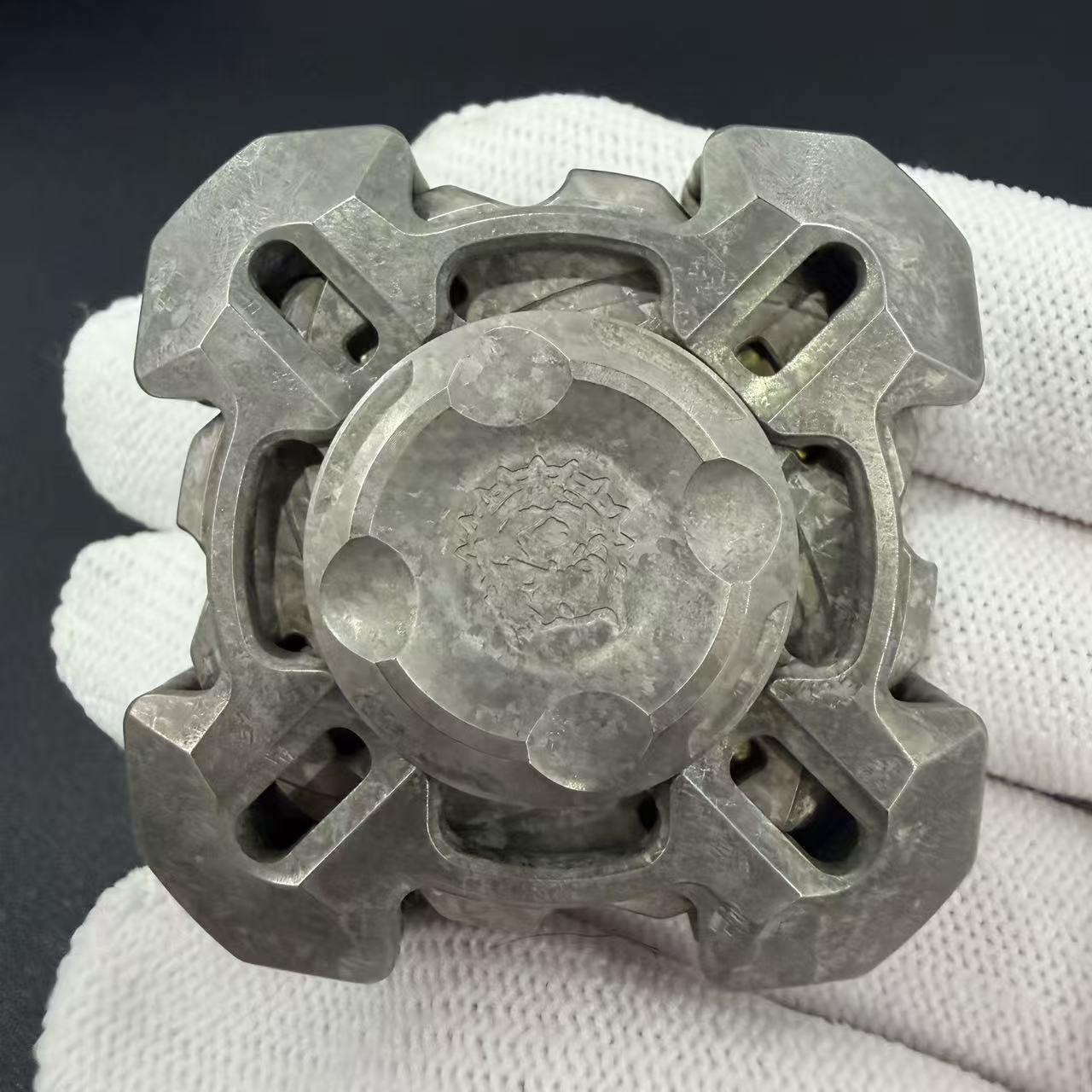 Mortise and Tenon Crystallized Titanium