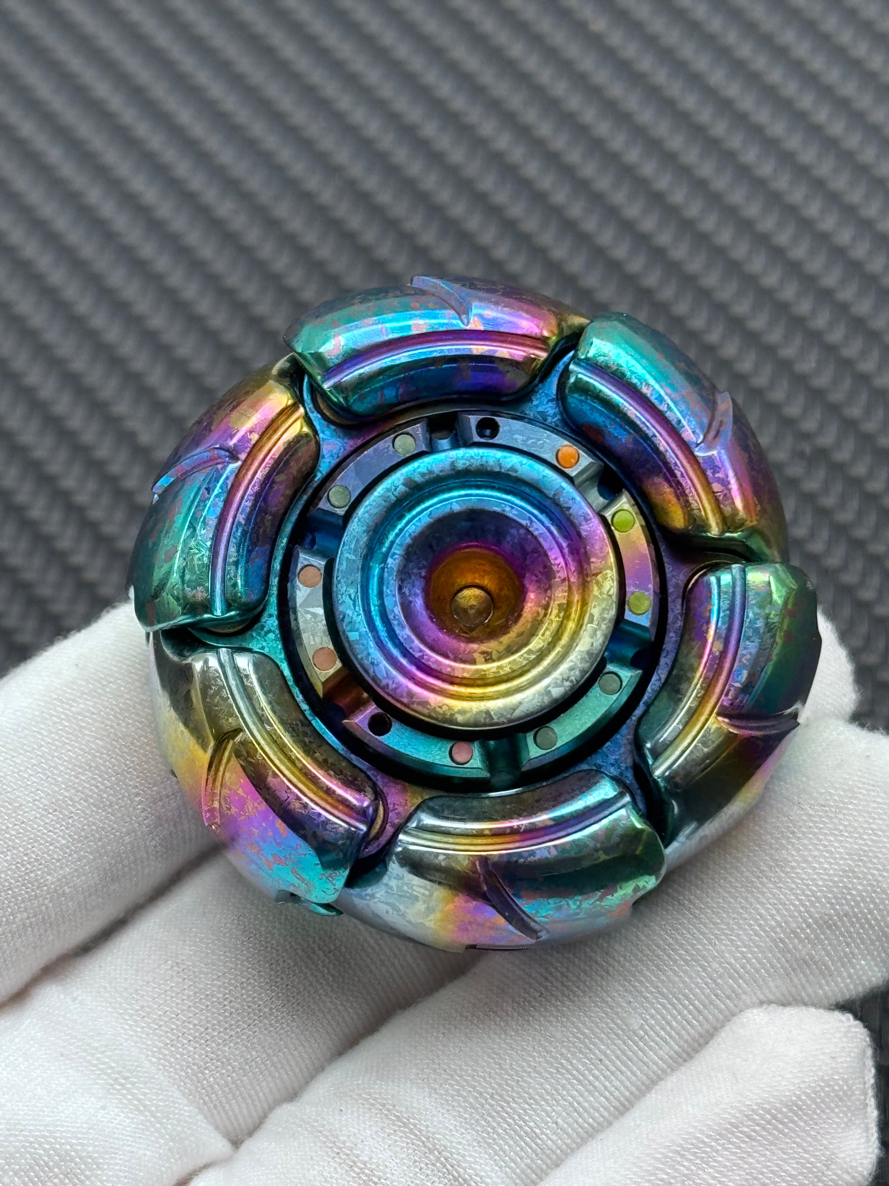 Pillbug Precision Machined Shell-Opening Metal Crystallized Titanium