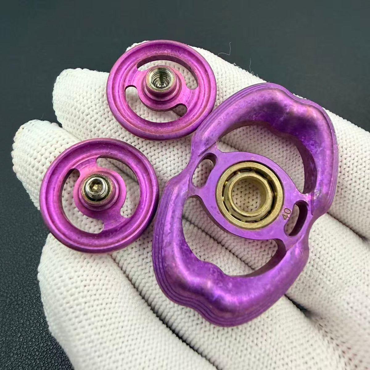 Obsidian Crystalized Crystallized Titanium Color-Anodized