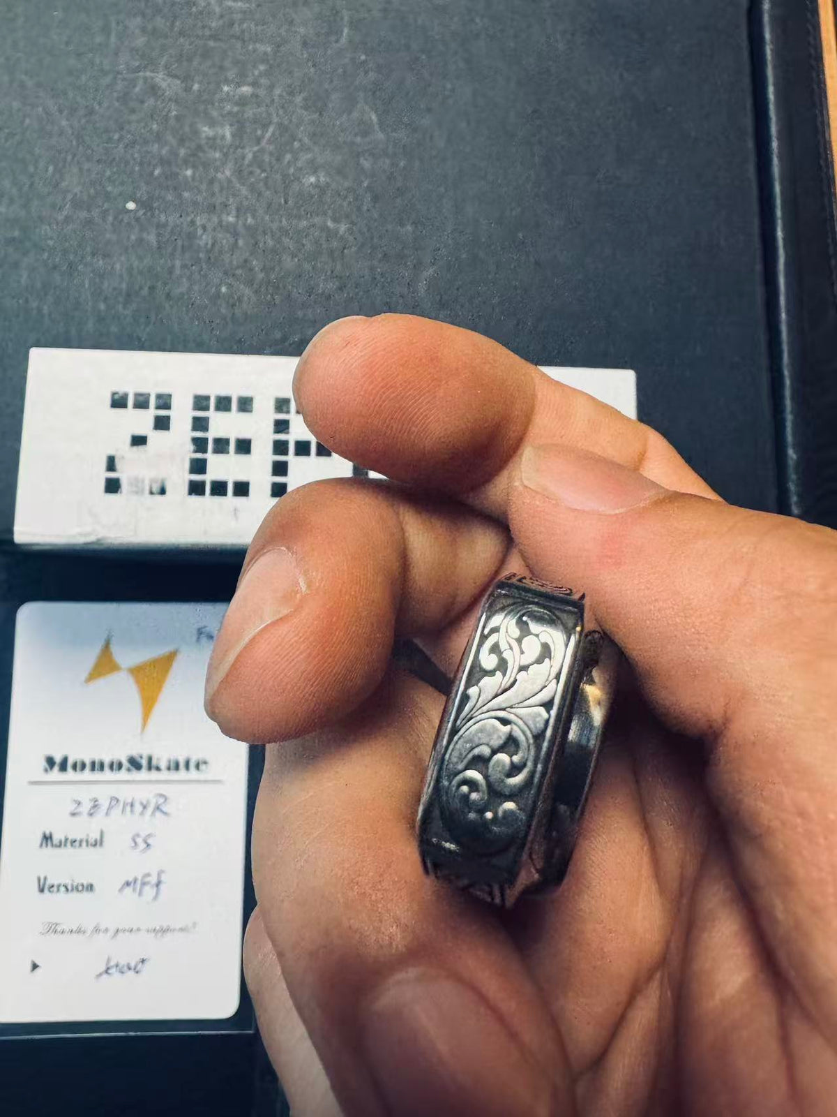 Ridge Stainless Steel Machine Finished Engraved