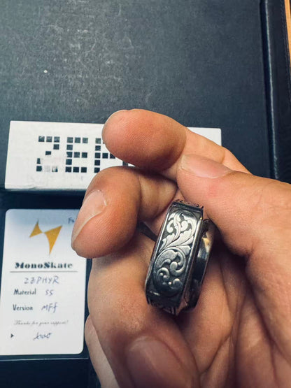 Ridge Stainless Steel Machine Finished Engraved