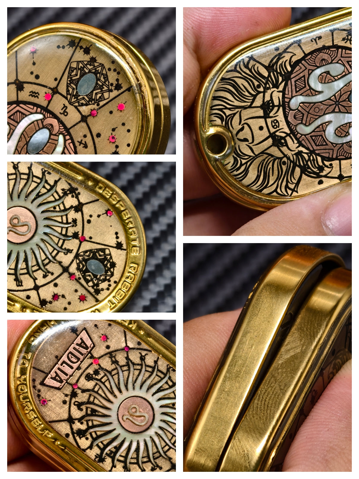Groove Zirconium Gold Plated Resin-Sealed