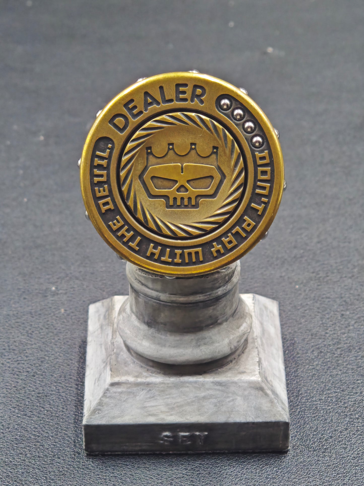 Dealer Button Brass