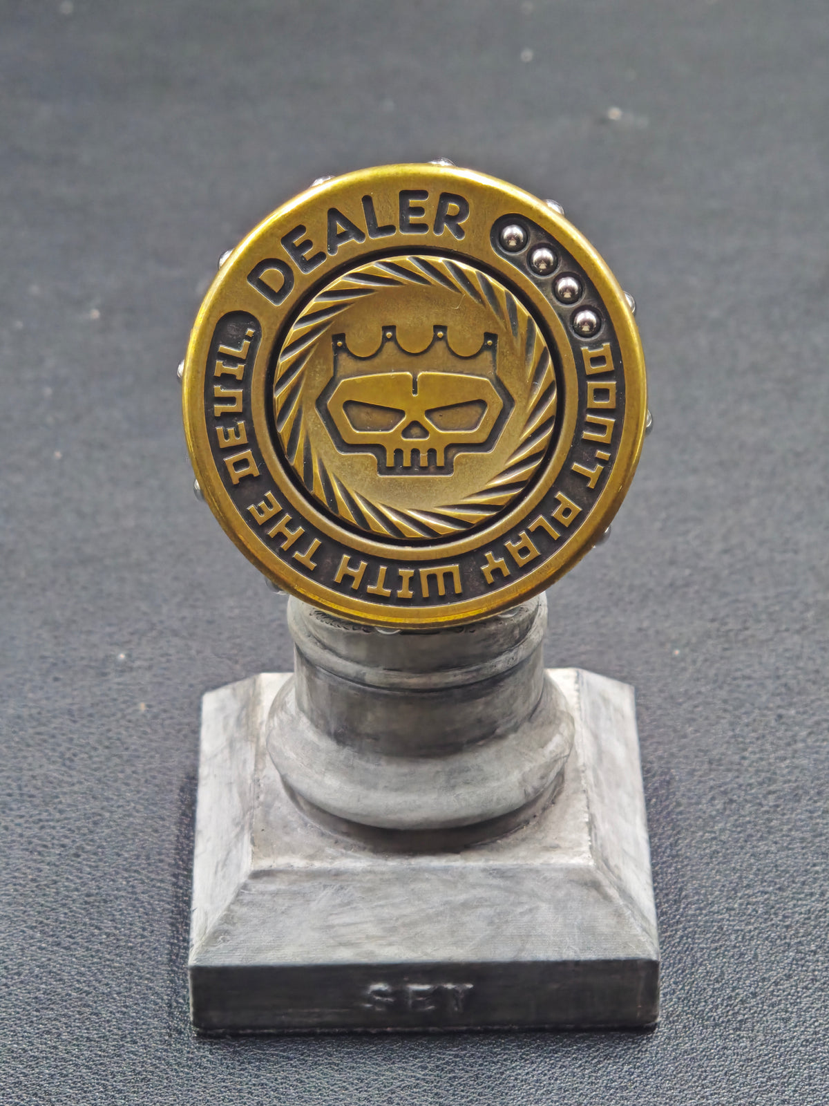 Dealer Button Brass