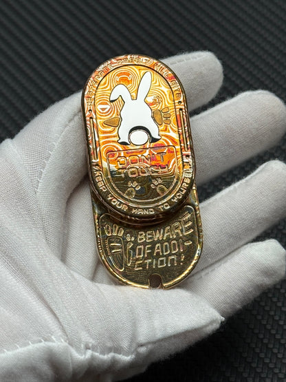 Grumpy Rabbit Rhythm Mokume Polished