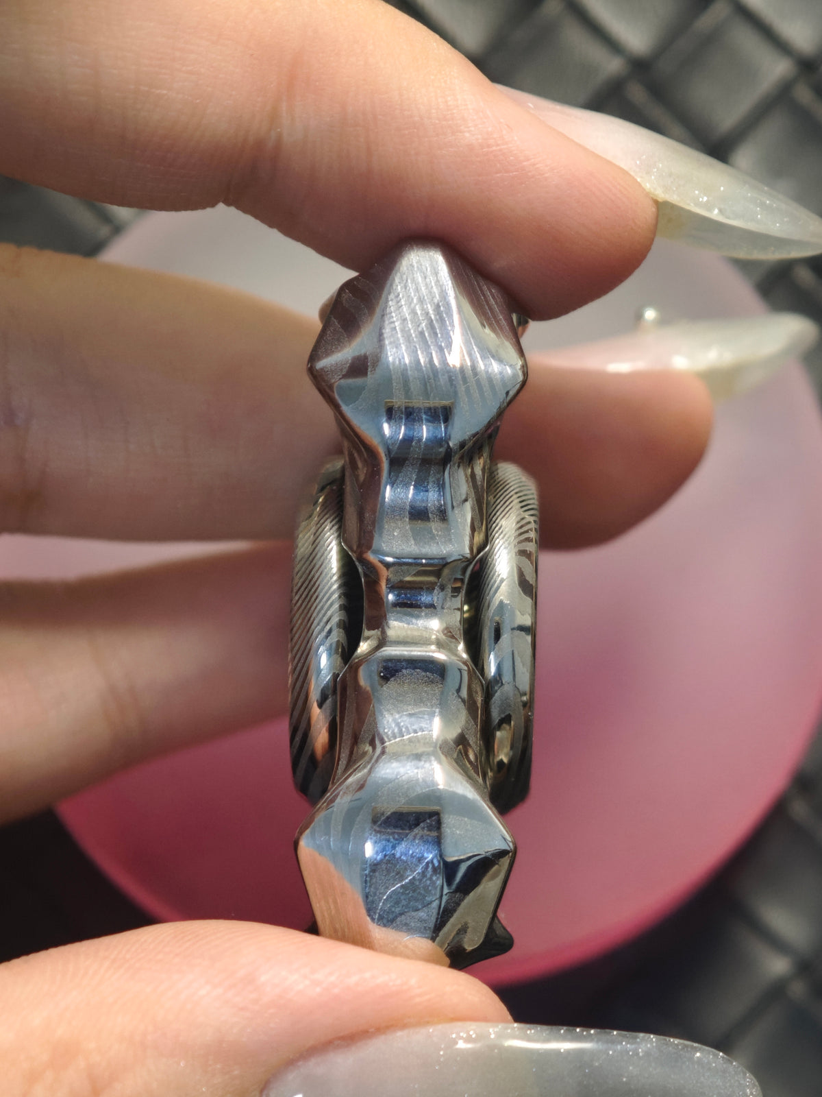 Thorns And Fog Damasteel Etched