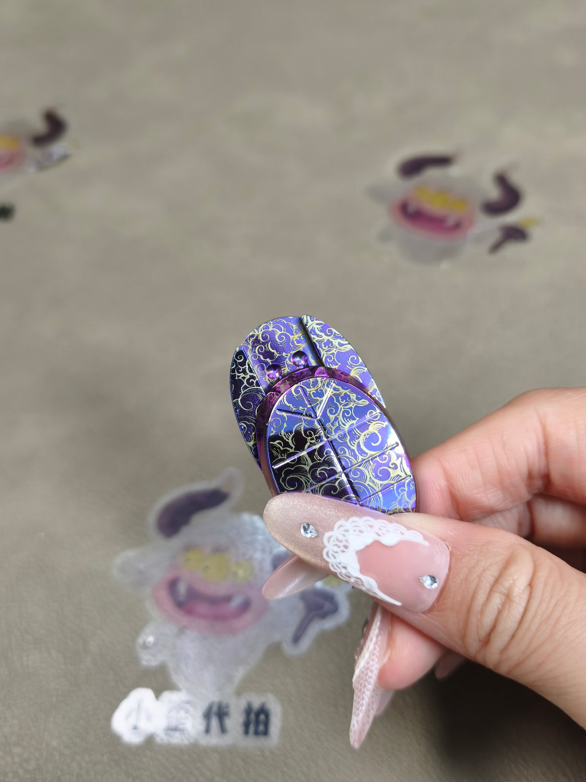 Jingle Beetle Zirconium Color-Anodized Polished