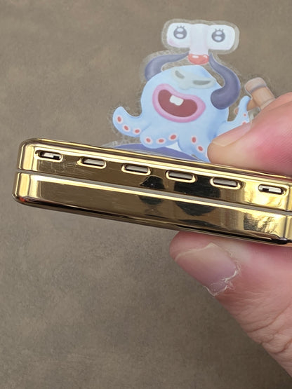 Feng Ling Stainless Steel Gold Plated Resin-Sealed