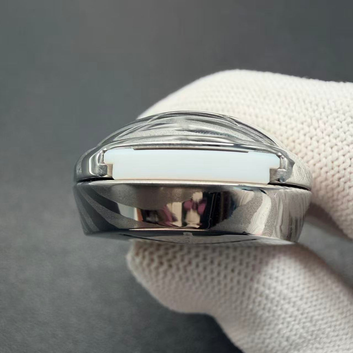 Jingle Beetle Damasteel Etched Polished