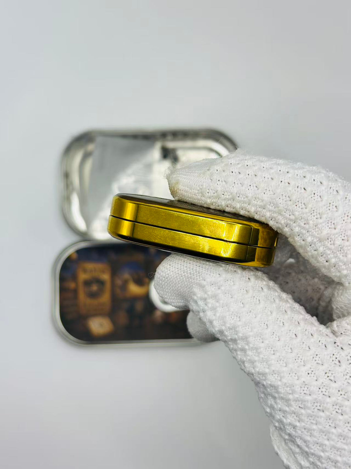 Cowboy Stainless Steel Gold Plated Resin-Sealed