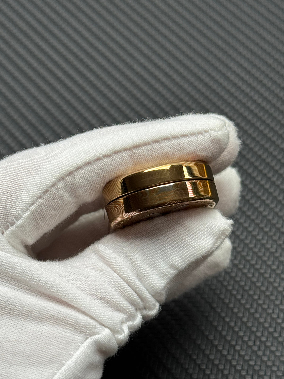 Grumpy Rabbit Rhythm Mokume Polished