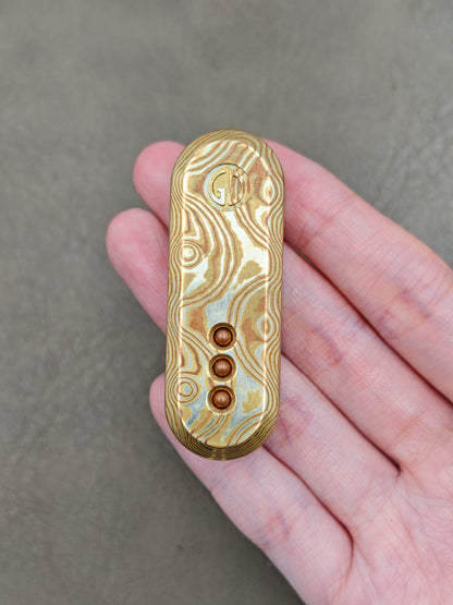 Lucky Draw Mokume Etched Polished
