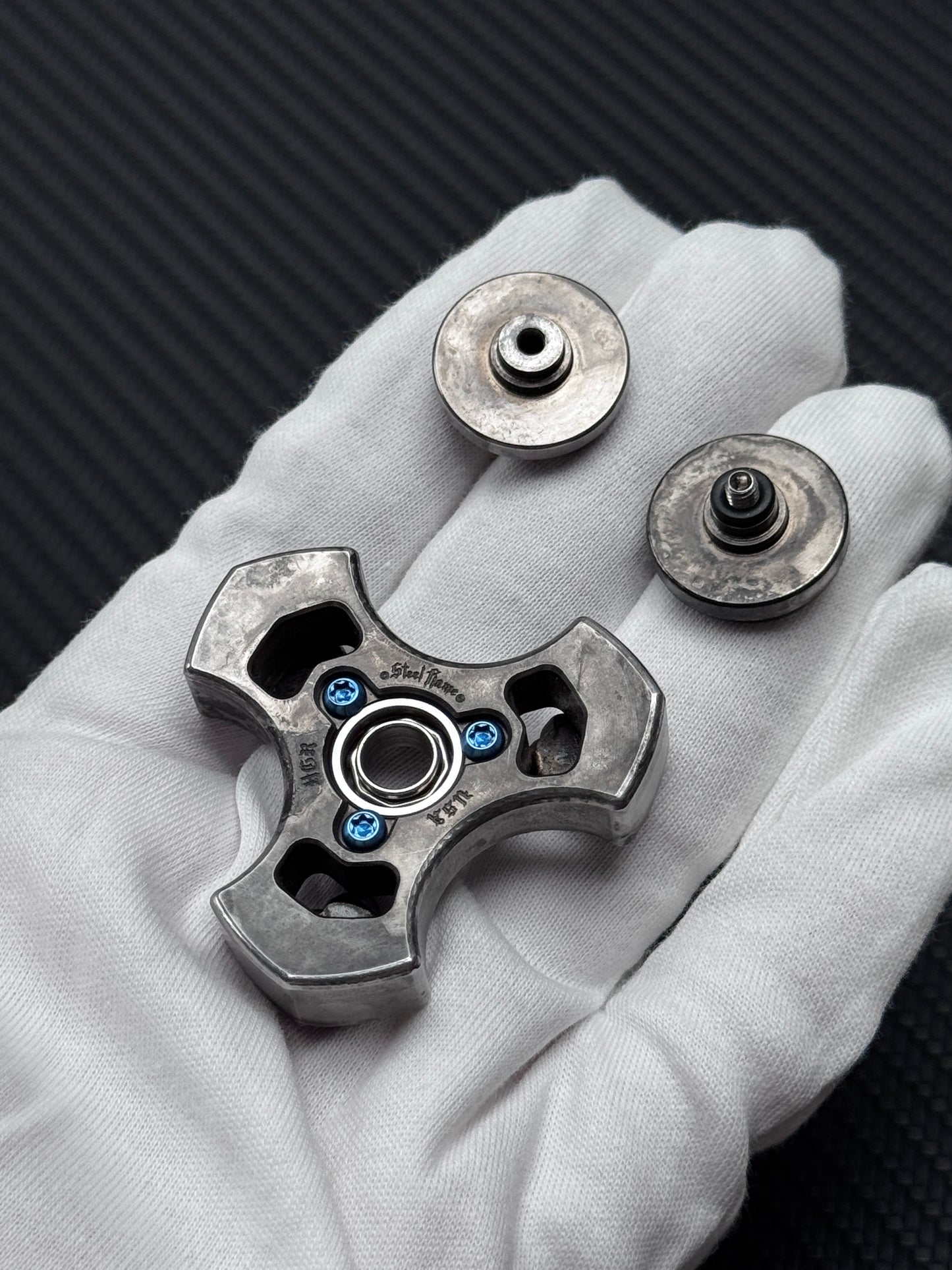 Three Leaf Skull Brass Stainless Steel