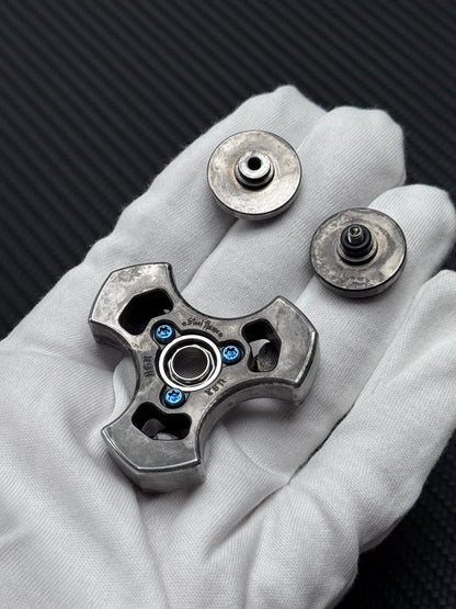 Three Leaf Skull Brass Stainless Steel