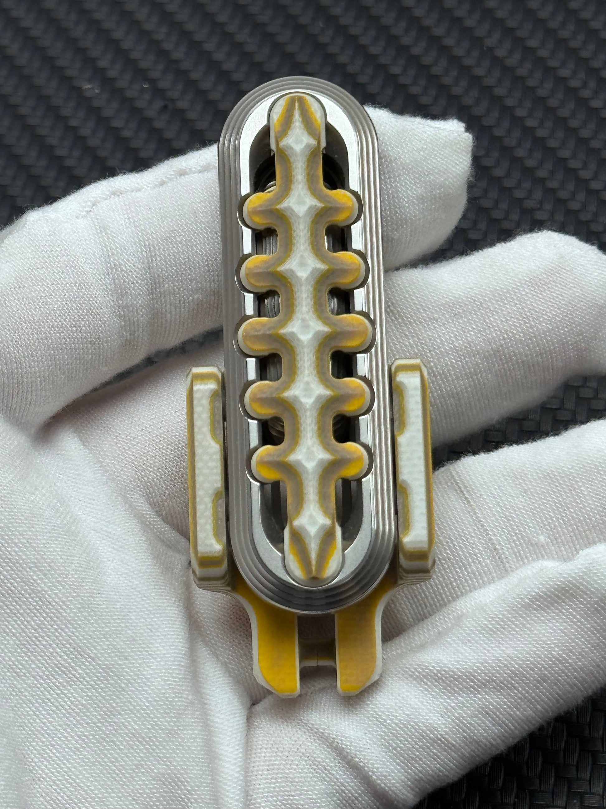 EXOSKELETON G10 Yellow Grey White Bone Core Stainless Steel