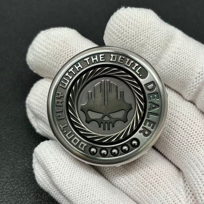 Dealer Button Stainless Steel
