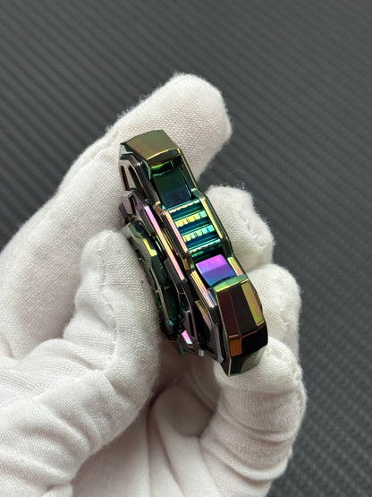 Triple Leaf Ignition Shell Opening Zirconium Engraved Polished