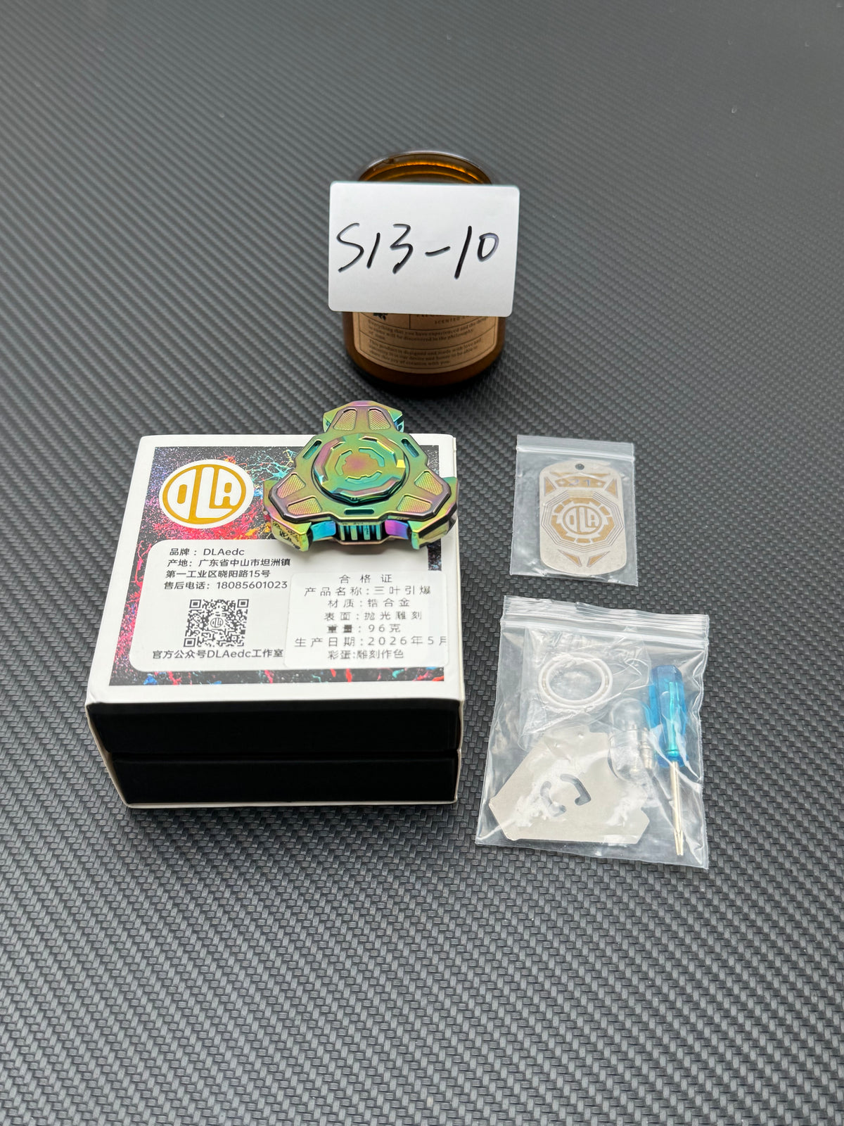 Triple Leaf Ignition Shell Opening Zirconium Engraved Polished