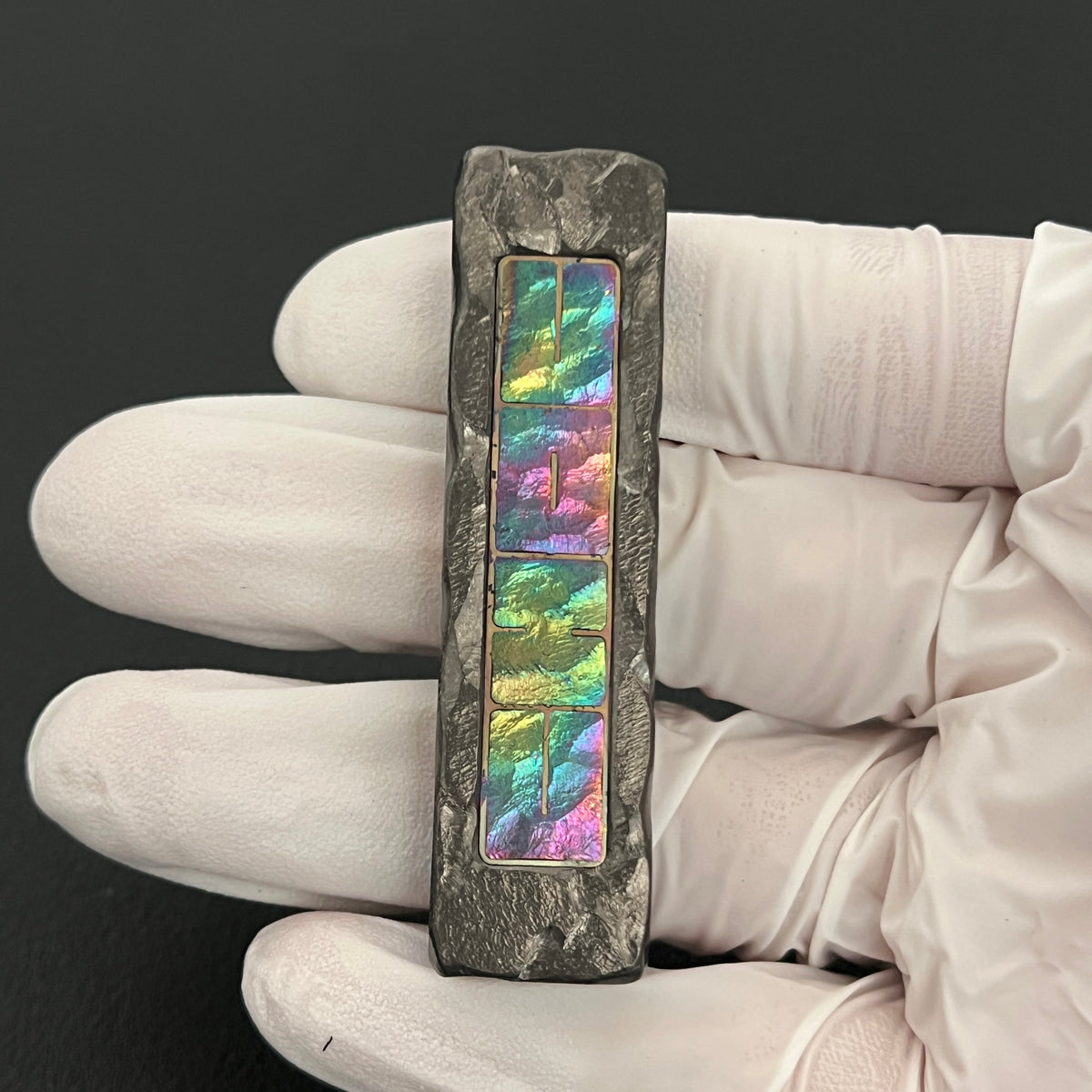 Choc Titanium Color-Anodized Stone Textured