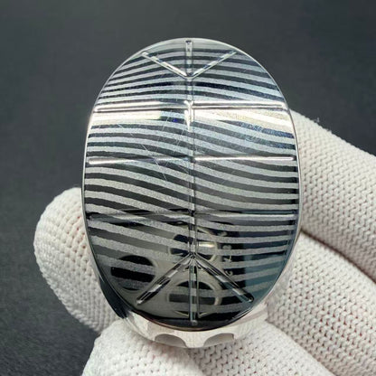 Jingle Beetle Damasteel Etched Polished