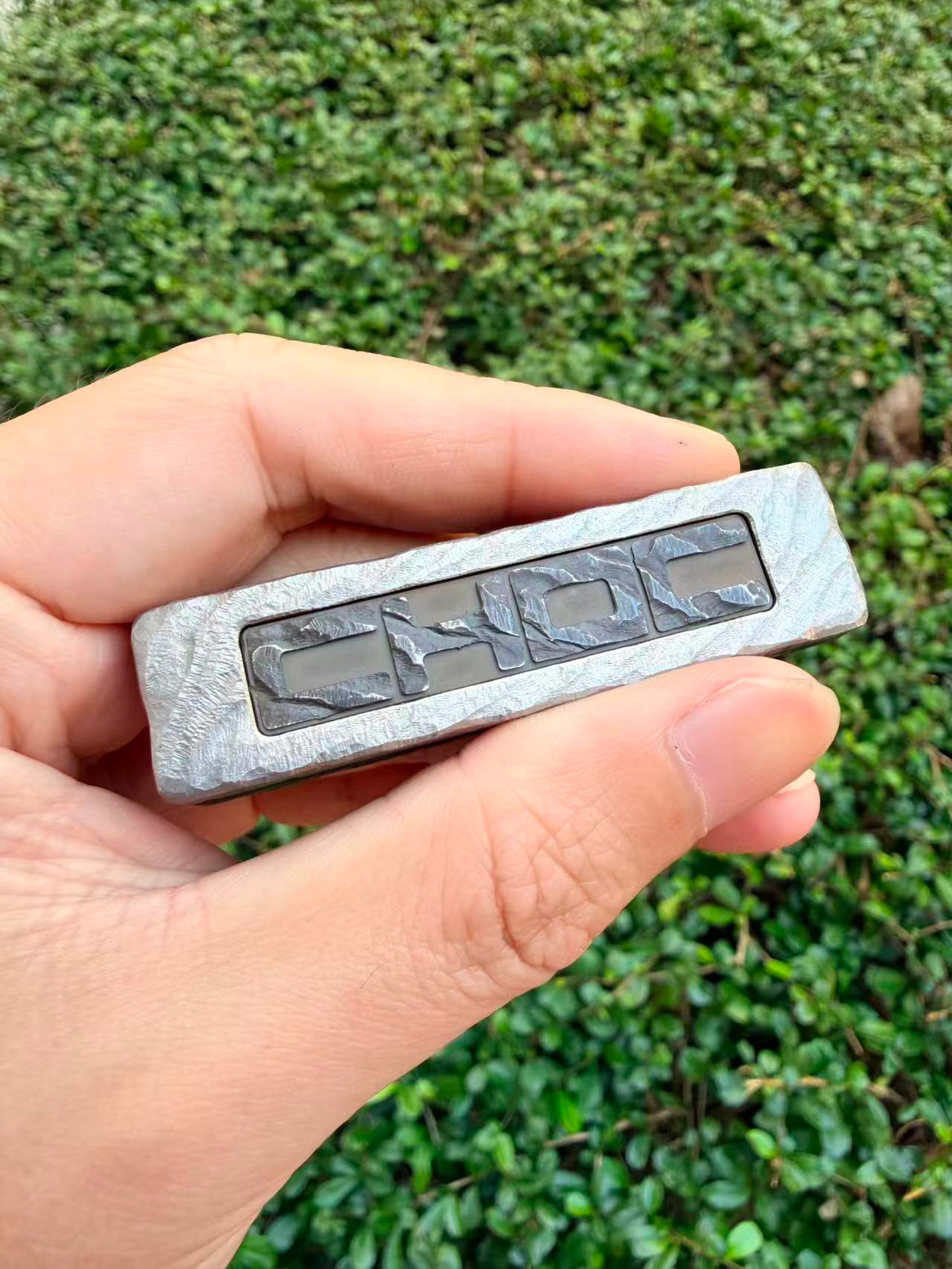 Choc Zirconium Stone Textured Engraved
