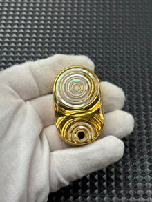 Ripple 2.0 Stainless Steel Gold Plated Resin-Sealed