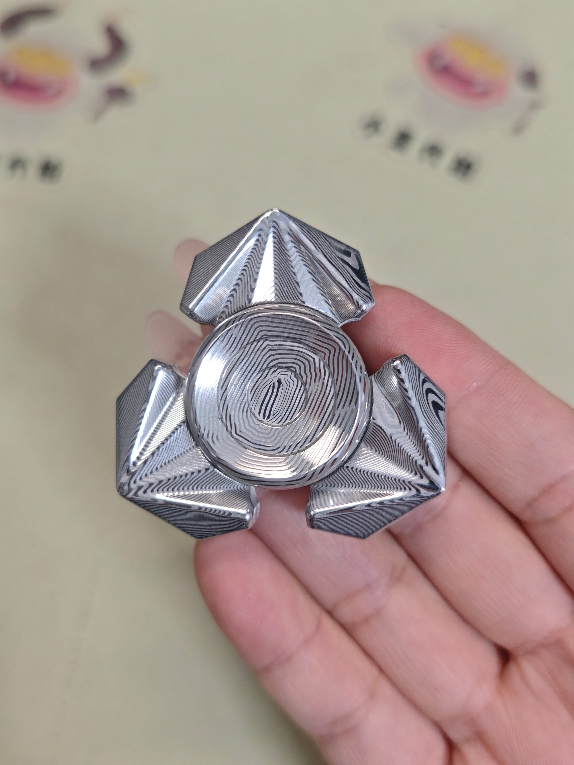 Tri Leaf Crossbone Damasteel