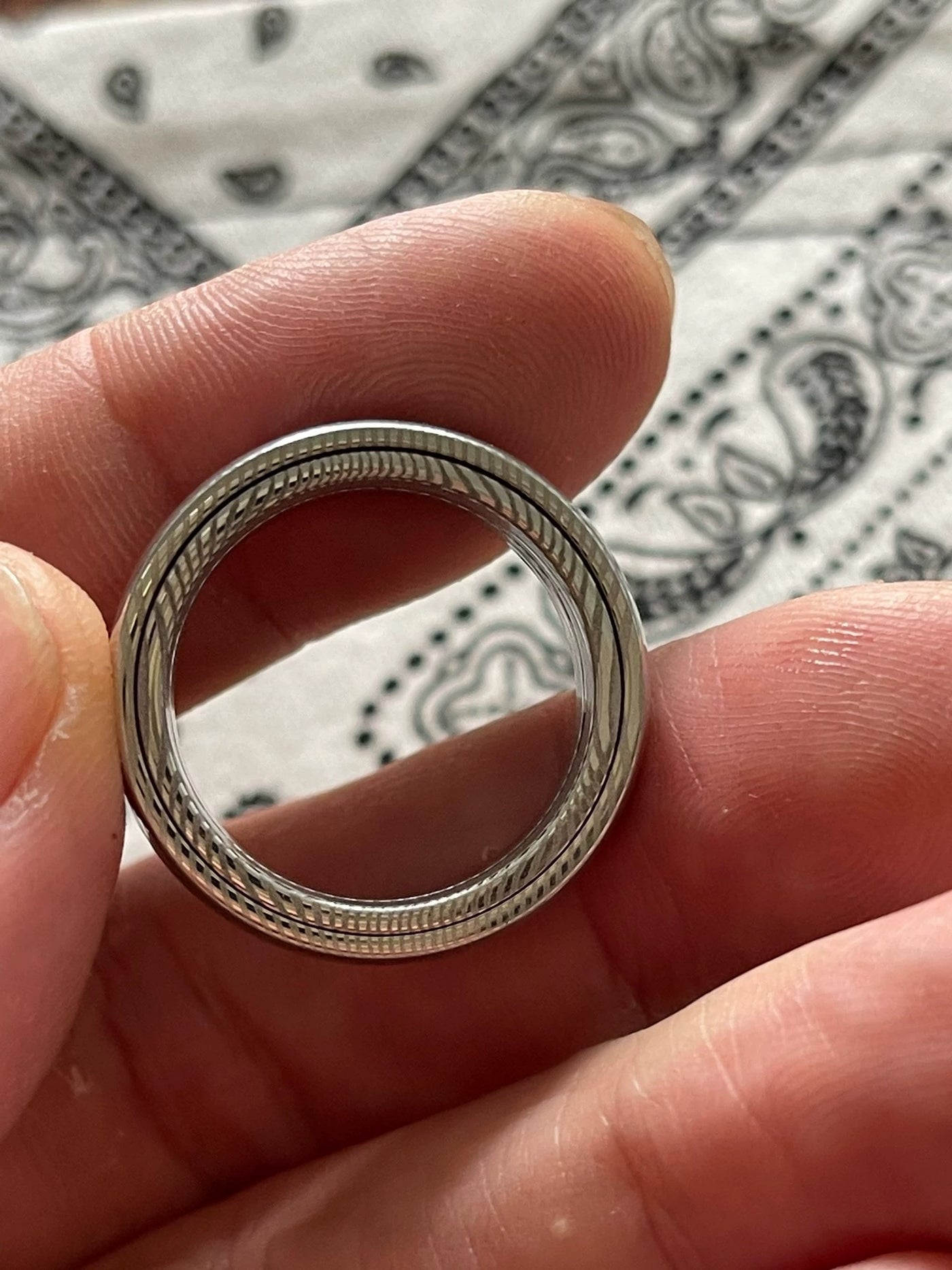 Pig Ring Damasteel Size #22