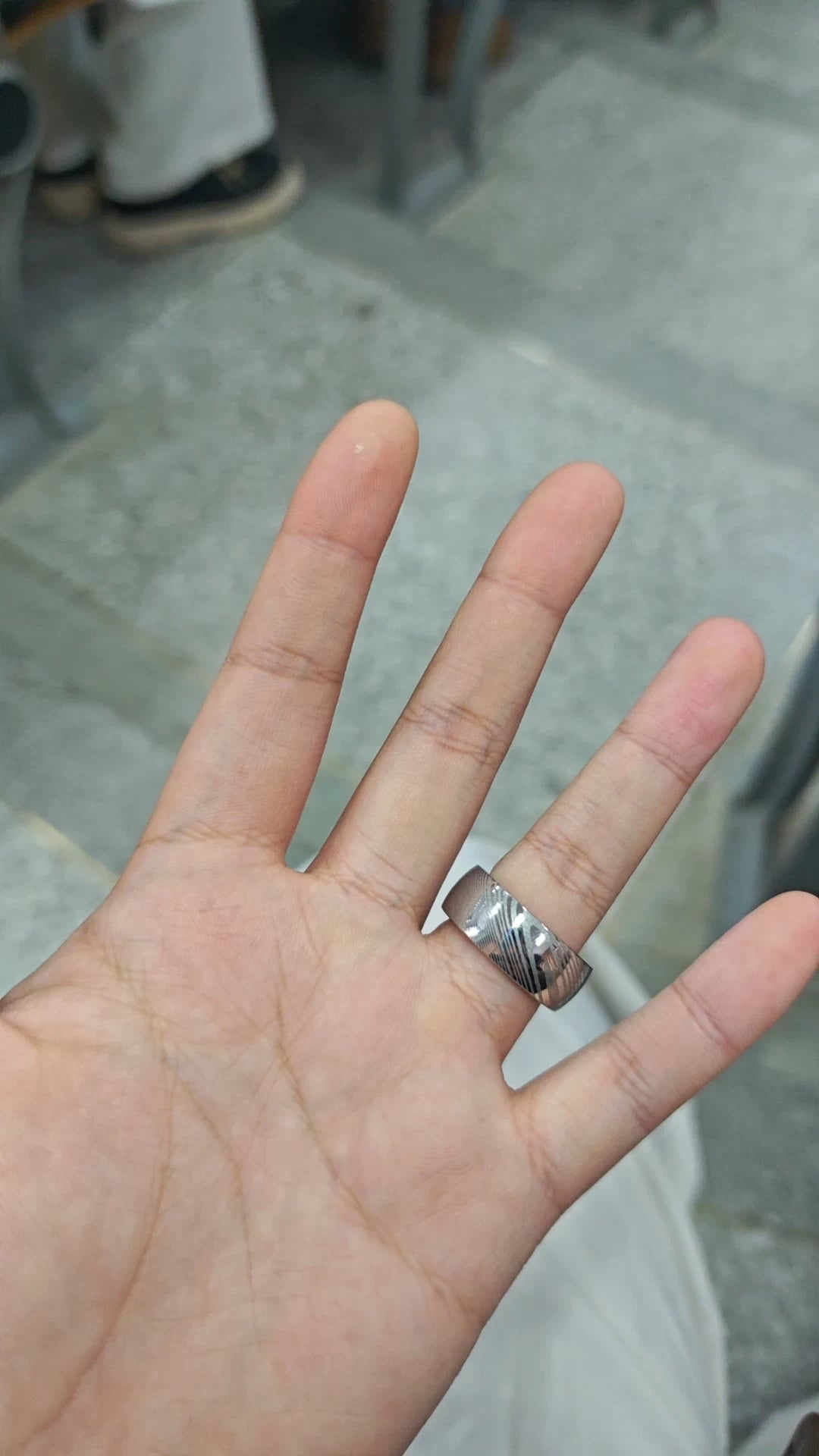 Pig Ring Damasteel Size #14