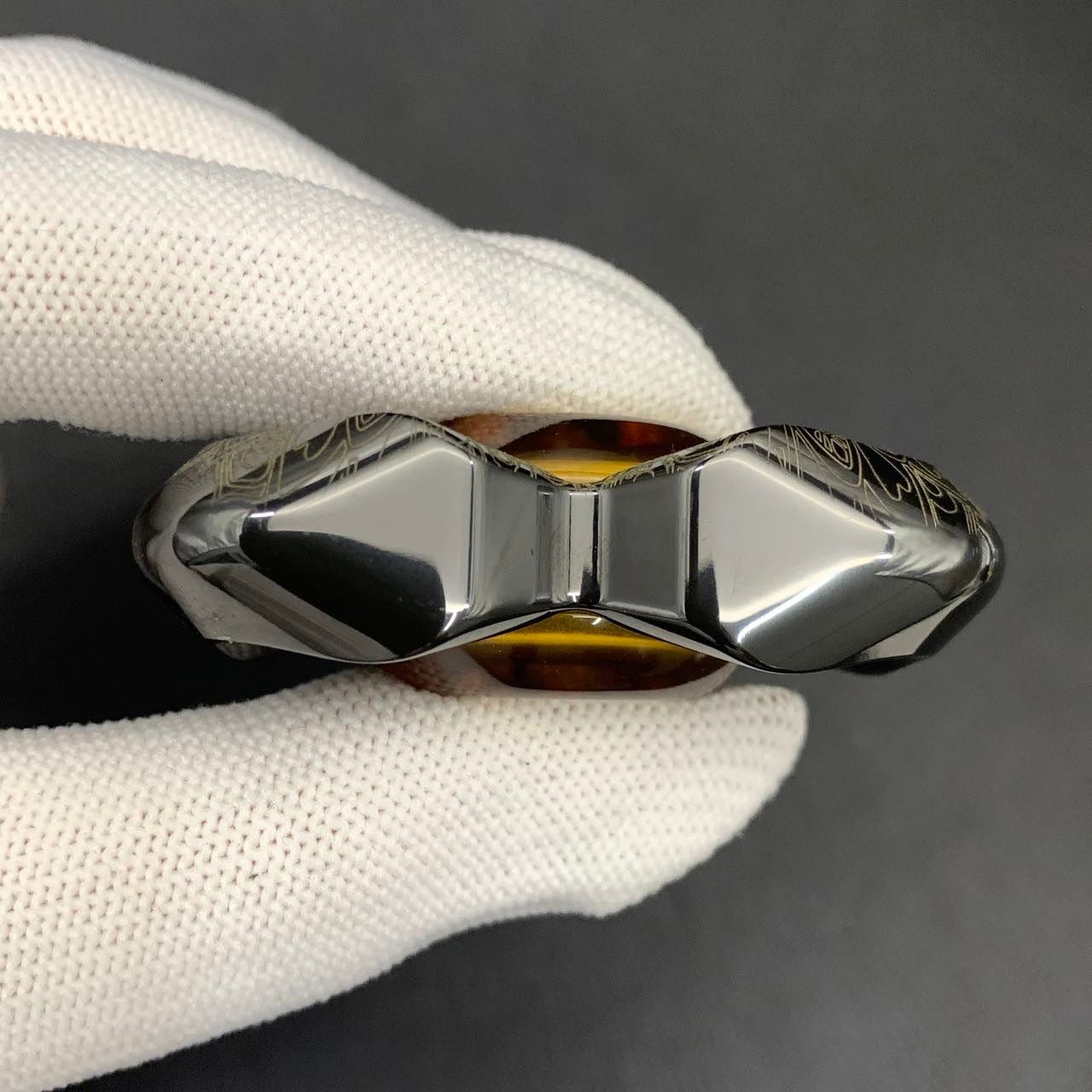 Feather Zirconium Engraved