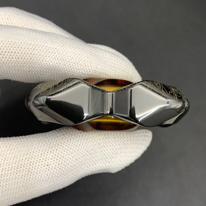 Feather Zirconium Engraved