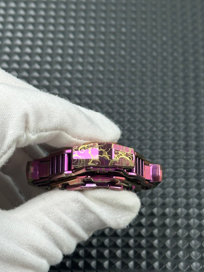 Triple Leaf Ignition Shell Opening Zirconium Color-Anodized Polished