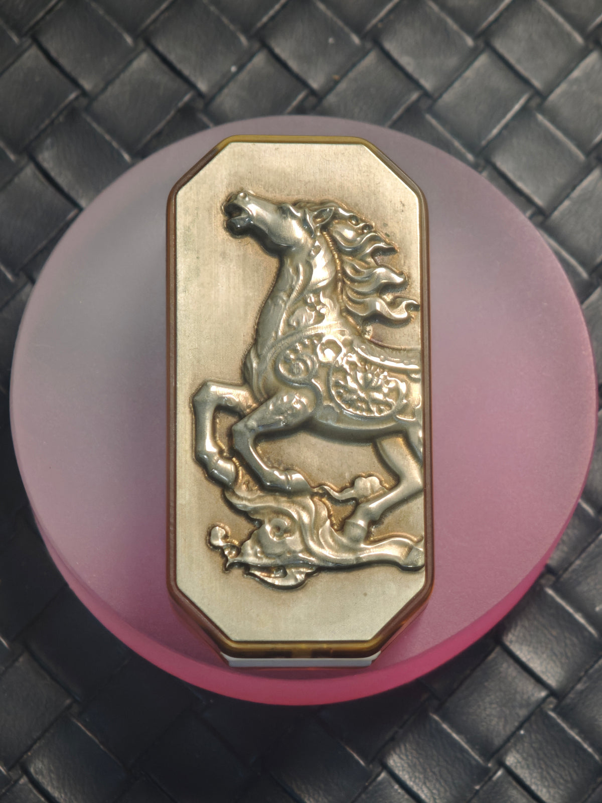 Red Brocade Horse PEI Polished