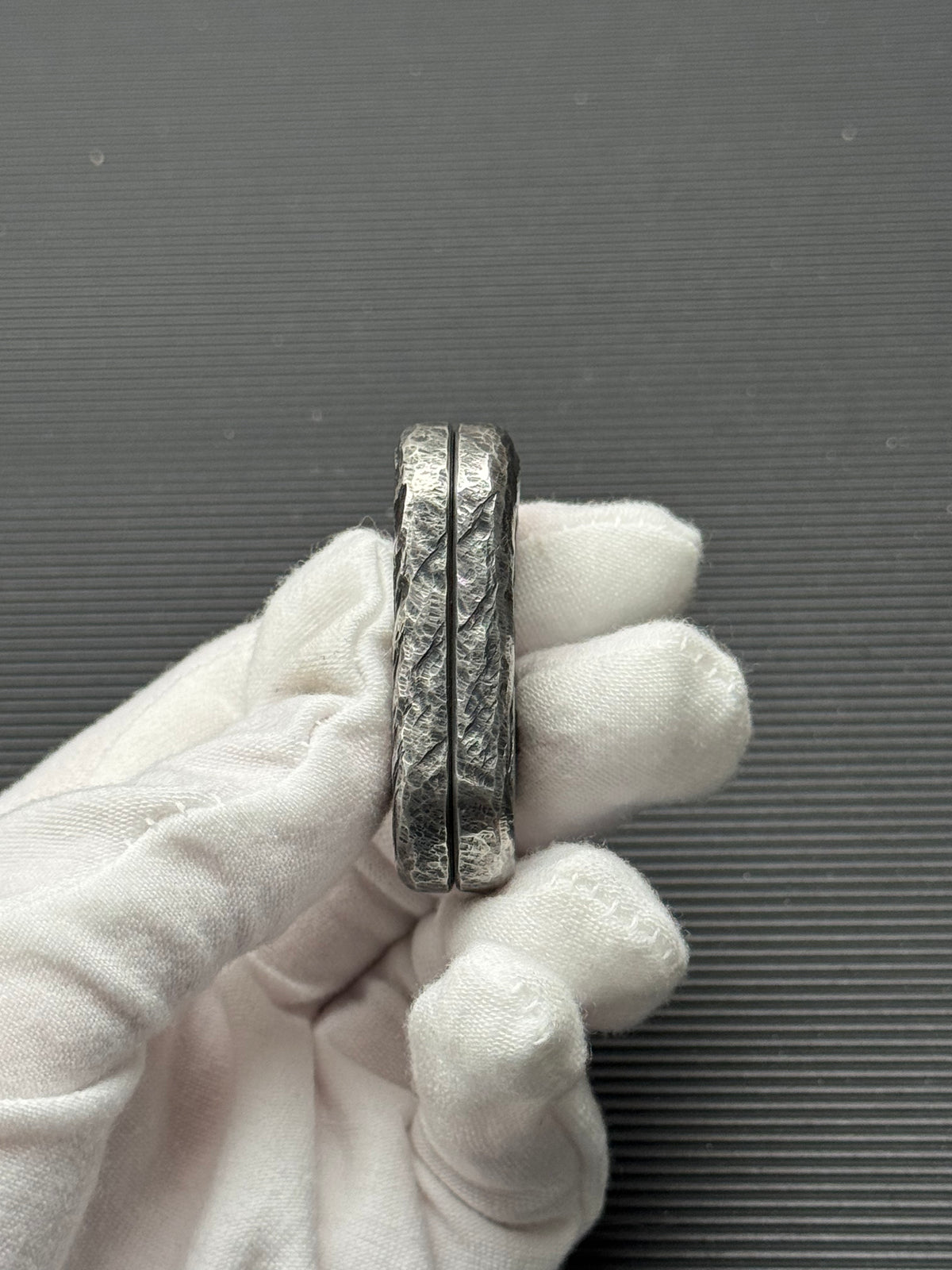 Top B Stainless Steel Stone Textured Engraved