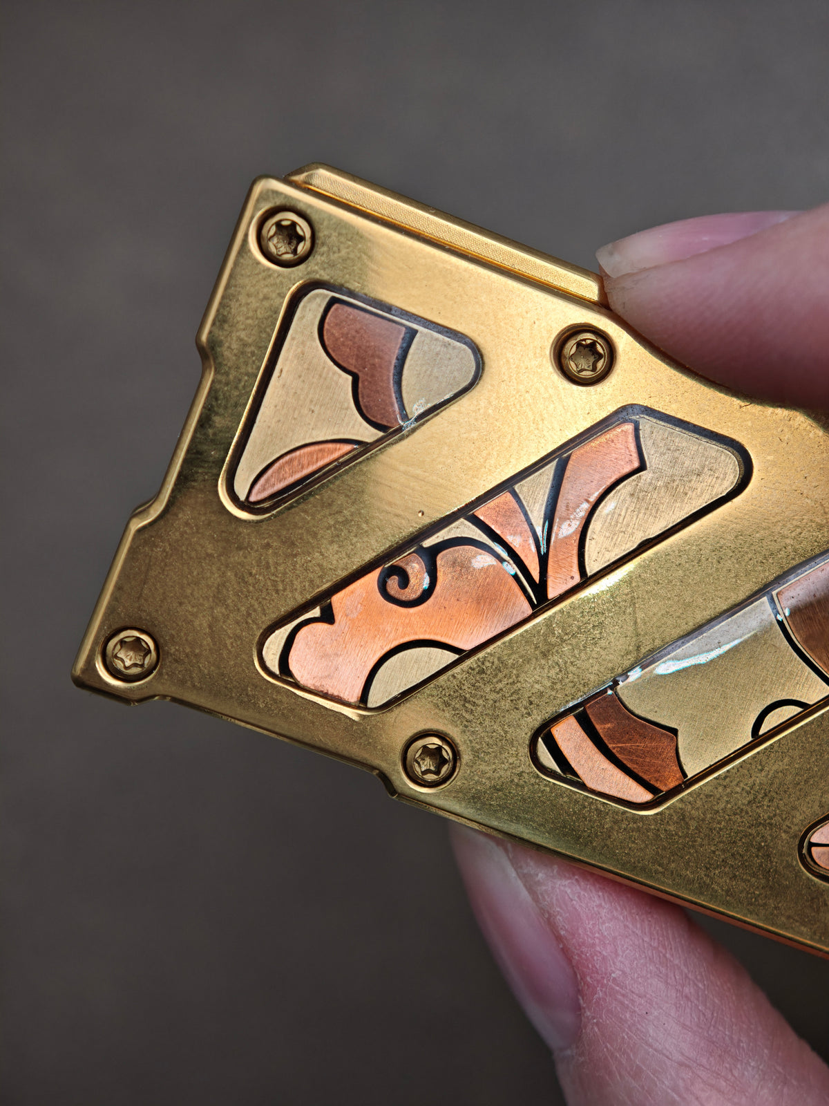 Sky Breaker Stainless Steel Gold Plated Resin-Sealed