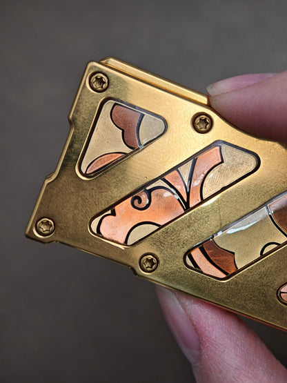 Sky Breaker Stainless Steel Gold Plated Resin-Sealed