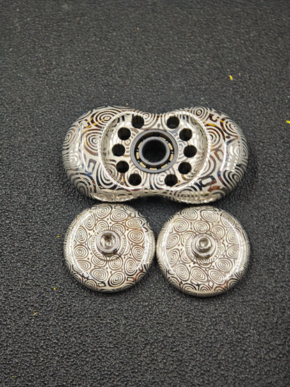 Two-Leaf Cell Damasteel Etched
