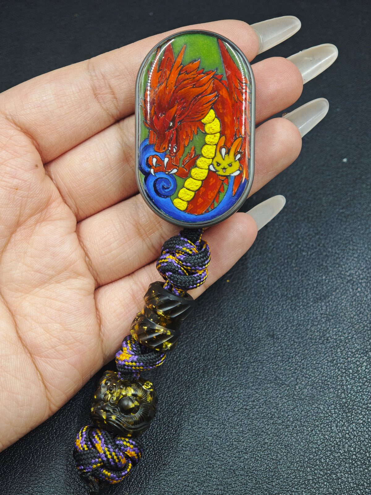 Dragon Rhythm Titanium Color-Anodized Resin-Sealed