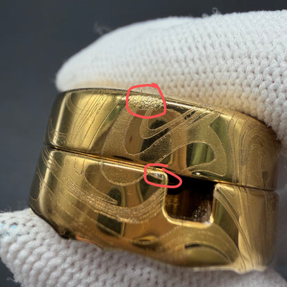 Ripple 2.0 Stainless Steel Gold Plated Engraved