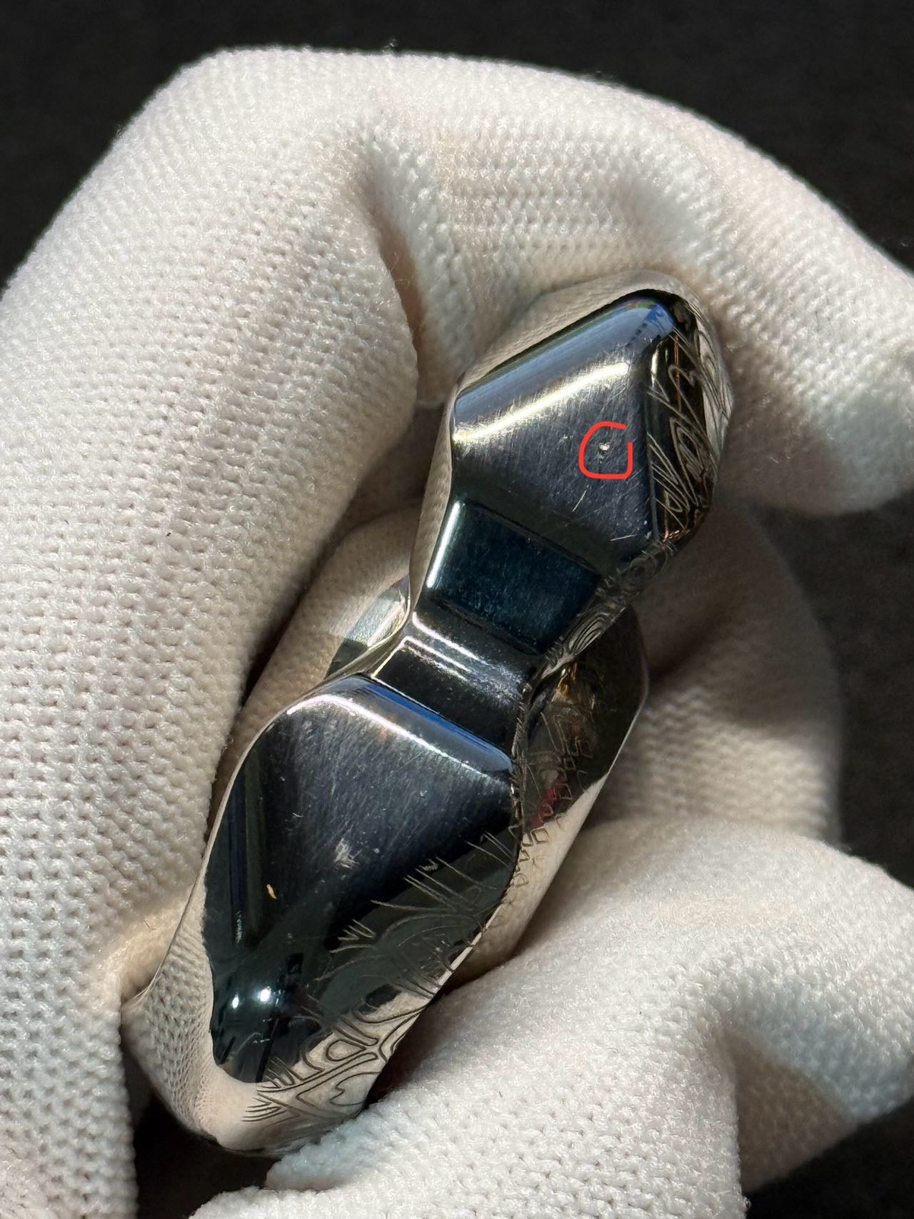 Feather Titanium Engraved