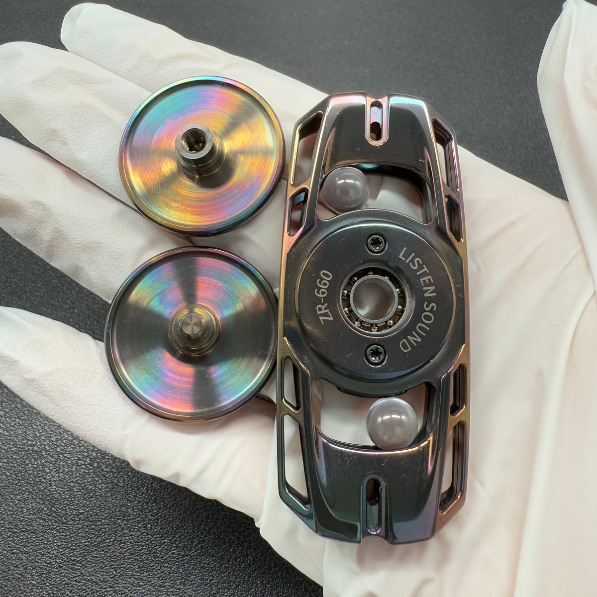 Ling Yin Zirconium Color-Anodized Polished