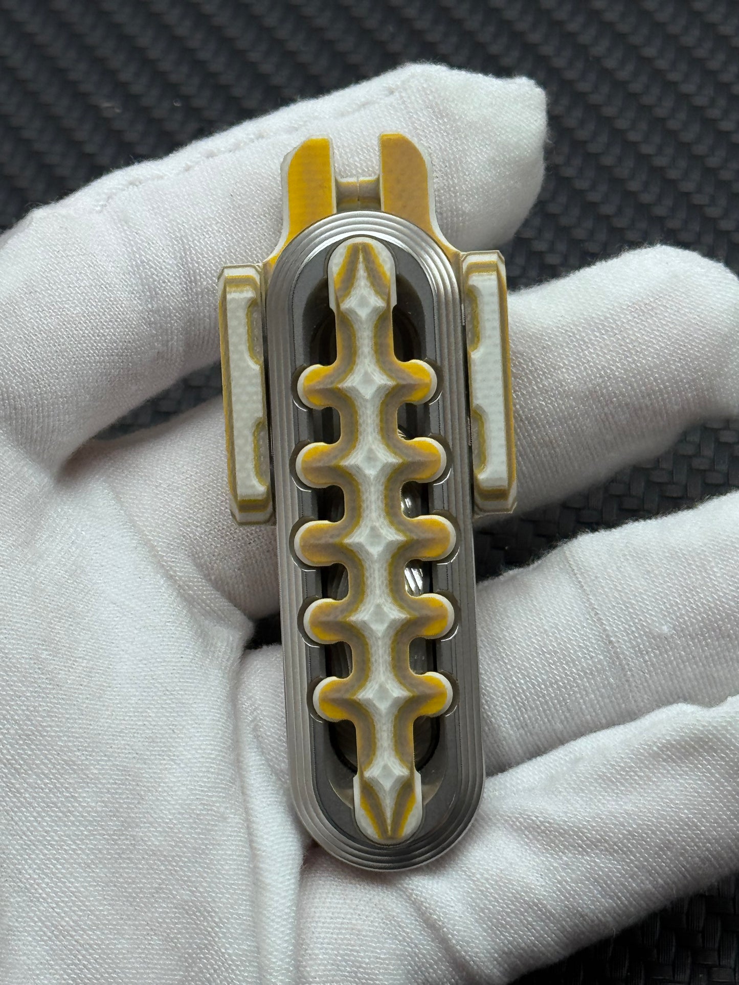 EXOSKELETON G10 Yellow Grey White Bone Core Stainless Steel